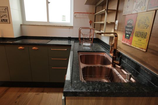 Cozinha de casa de condomínio para alugar com 2 quartos, 88m² em Campo Grande, Santos