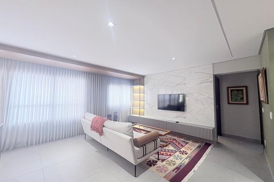 Sala de apartamento à venda com 2 quartos, 87m² em Setor Bueno, Goiânia
