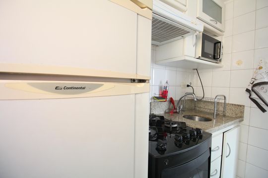 Cozinha de kitnet/studio à venda com 1 quarto, 55m² em Vila Andrade, São Paulo