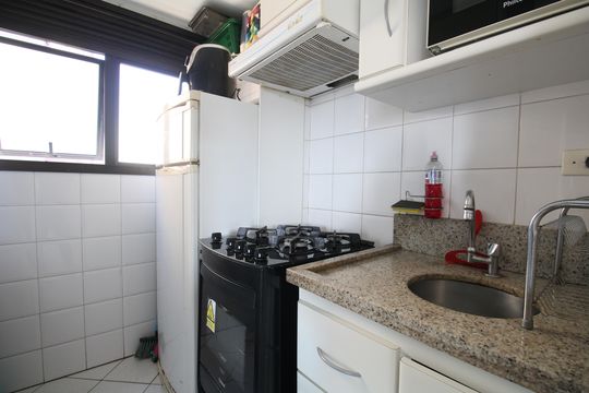 Cozinha de kitnet/studio à venda com 1 quarto, 55m² em Vila Andrade, São Paulo