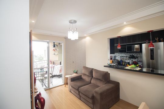 Sala  de apartamento à venda com 2 quartos, 59m² em Parque Novo Mundo, São Paulo
