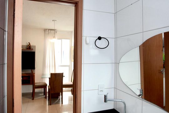 Banheiro Social de apartamento para alugar com 2 quartos, 42m² em Tropical, Contagem