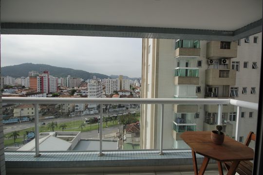 Varanda da Sala de apartamento para alugar com 2 quartos, 77m² em Pompéia, Santos