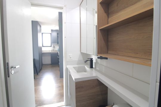 Banheiro de apartamento para alugar com 2 quartos, 34m² em Jurubatuba, São Paulo