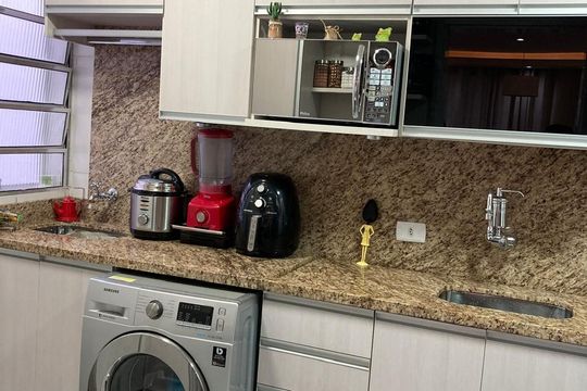 Cozinha de apartamento à venda com 2 quartos, 44m² em Jardim Sao Luis (Zona Norte), Guarulhos