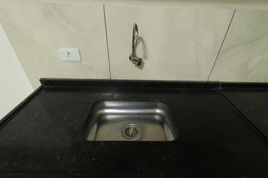 Cozinha - Pia de kitnet/studio para alugar com 1 quarto, 21m² em Parque das Nações, Santo André