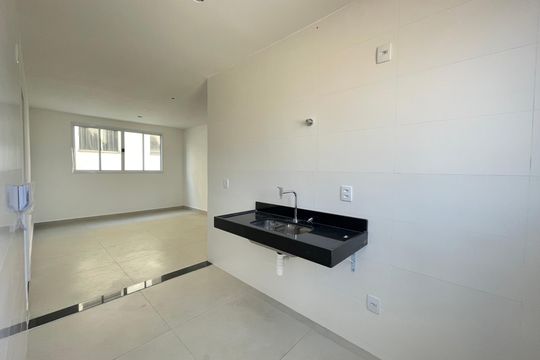 Sala/Cozinha de apartamento à venda com 3 quartos, 64m² em União, Belo Horizonte