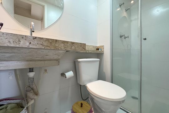Banheiro - Suíte de apartamento para alugar com 2 quartos, 55m² em Vila Lusitania, São Bernardo do Campo