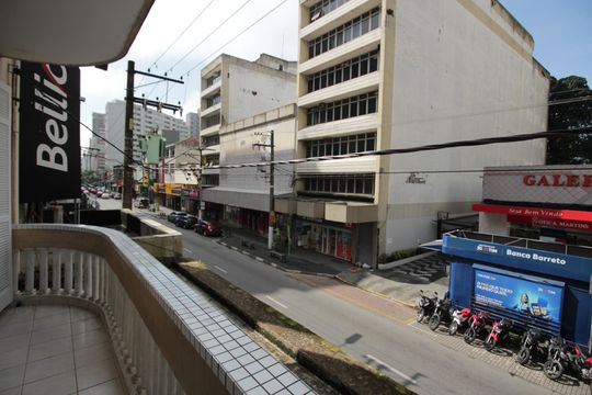 Varanda da Sala/Quarto  de apartamento para alugar com 2 quartos, 120m² em Gonzaga, Santos
