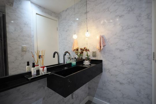 Lavabo de casa de condomínio à venda com 3 quartos, 134m² em Km 18, Osasco