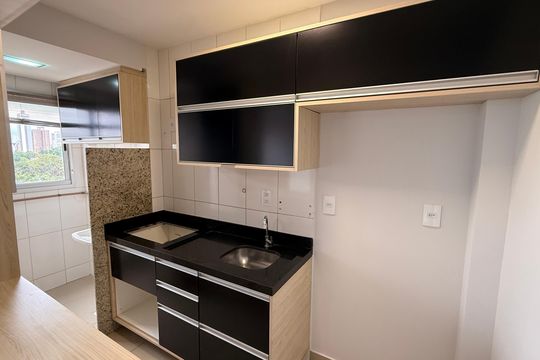 Cozinha de apartamento para alugar com 2 quartos, 58m² em Vila Rosa, Goiânia