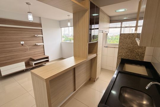 Cozinha de apartamento para alugar com 2 quartos, 58m² em Vila Rosa, Goiânia