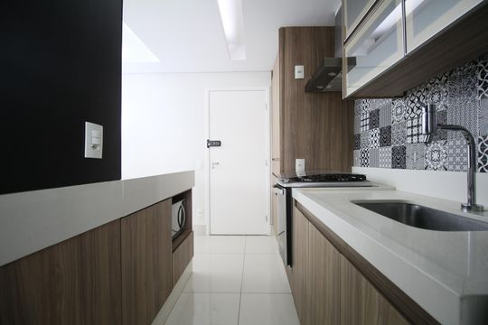 Cozinha de apartamento à venda com 2 quartos, 49m² em Parque Reboucas, São Paulo