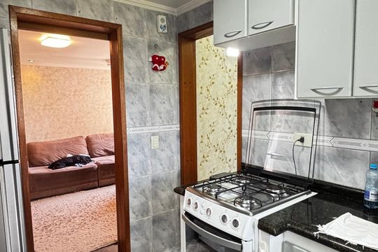 Cozinha de apartamento à venda com 2 quartos, 55m² em Jardim Alvorada, Santo André