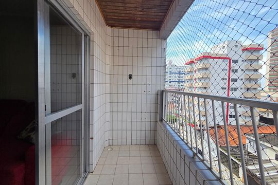 Varanda de apartamento para alugar com 1 quarto, 59m² em Cidade Ocian, Praia Grande
