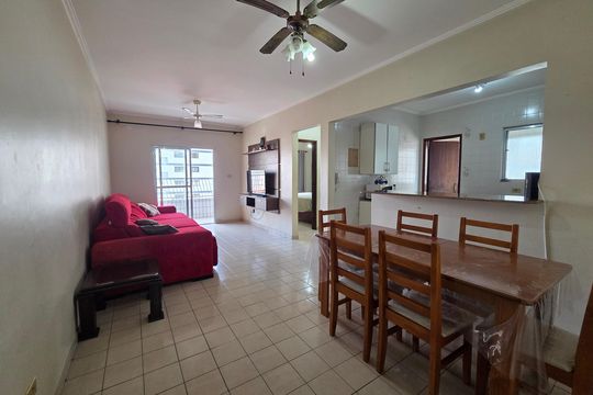 Sala de apartamento para alugar com 1 quarto, 59m² em Cidade Ocian, Praia Grande