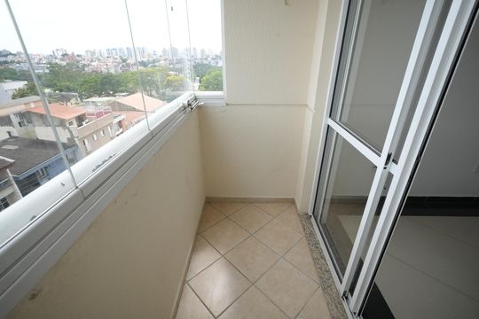 Varanda da Sala de apartamento para alugar com 2 quartos, 60m² em Vila Assunção, Santo André