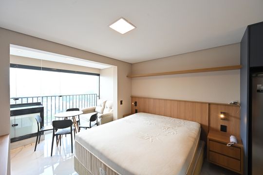 Sala/Quarto de kitnet/studio para alugar com 1 quarto, 26m² em Vila Clementino, São Paulo