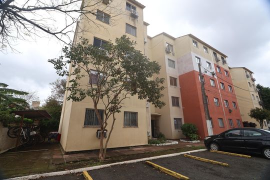 Fachada do bloco de apartamento para alugar com 2 quartos, 38m² em Mato Grande, Canoas