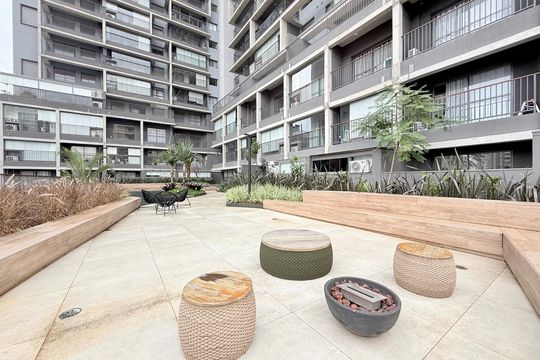Terraço de kitnet/studio para alugar com 1 quarto, 31m² em Santo Amaro, São Paulo