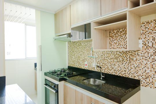 Cozinha de apartamento para alugar com 2 quartos, 48m² em Vila Bremen, Guarulhos