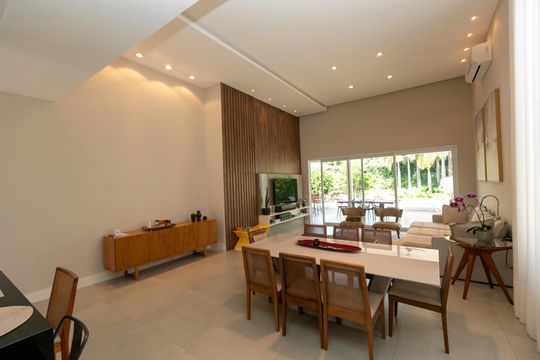 SALA PARA DOIS AMBIENTES (ABERTA) de casa de condomínio à venda com 3 quartos, 260m² em Parque Xangrilá, Campinas
