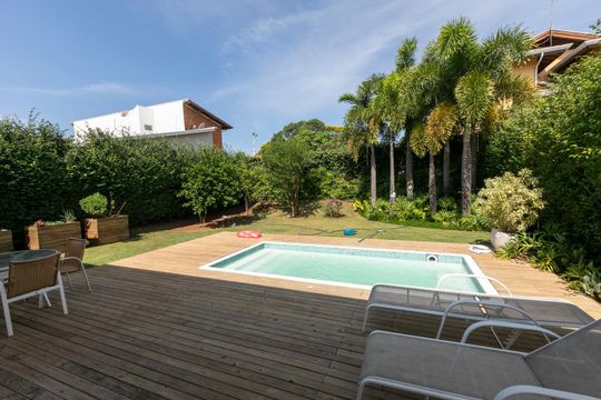 ÁREA GOURMET - PISCINA de casa de condomínio à venda com 3 quartos, 260m² em Parque Xangrilá, Campinas