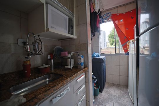 Cozinha e Área de Serviço de casa à venda com 2 quartos, 46m² em Vila Silvia, São Paulo