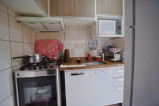 Cozinha e Área de Serviço de casa à venda com 2 quartos, 46m² em Vila Silvia, São Paulo