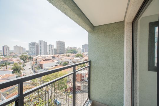 Varanda de kitnet/studio à venda com 1 quarto, 25m² em Mirandópolis, São Paulo