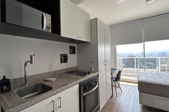 Cozinha de apartamento à venda com 1 quarto, 22m² em Sé, São Paulo