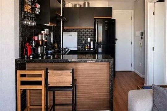 Cozinha de apartamento para alugar com 1 quarto, 40m² em Jardim D’abril, Osasco
