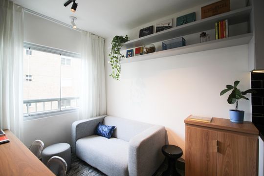Sala de kitnet/studio para alugar com 1 quarto, 25m² em Vila Nova Conceição, São Paulo