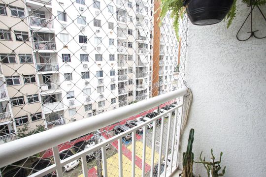Varanda da Sala de apartamento à venda com 2 quartos, 55m² em Anil, Rio de Janeiro
