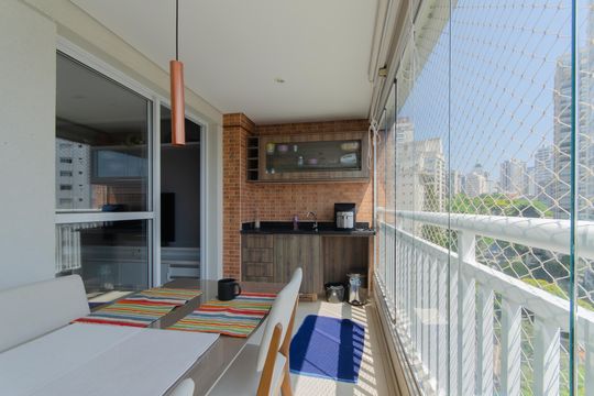 Varanda da Sala de apartamento à venda com 2 quartos, 62m² em Vila Mariana, São Paulo