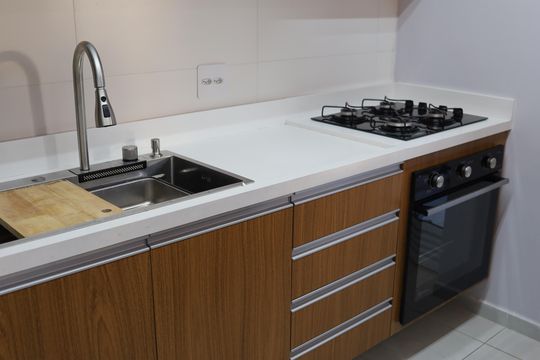 Cozinha de apartamento para alugar com 2 quartos, 49m² em Vila Militar, Barueri