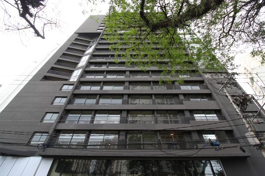 Fachada do Prédio de kitnet/studio para alugar com 1 quarto, 24m² em Vila Olímpia, São Paulo