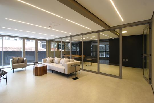 Área Comum - Coworking de kitnet/studio para alugar com 1 quarto, 24m² em Vila Olímpia, São Paulo