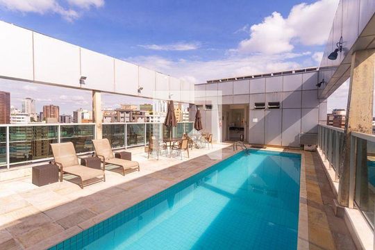 Área comum - Piscina de kitnet/studio à venda com 1 quarto, 40m² em Lourdes, Belo Horizonte