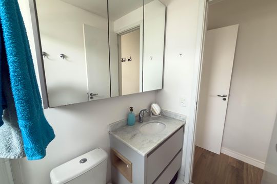 Banheiro da Suíte  de apartamento à venda com 2 quartos, 54m² em Ipiranga, São Paulo