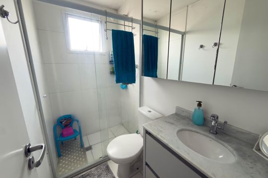 Banheiro da Suíte  de apartamento à venda com 2 quartos, 54m² em Ipiranga, São Paulo