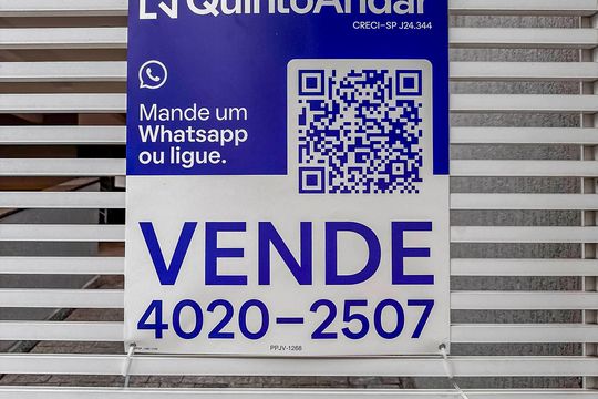 Placa Instalada na Fachada de apartamento à venda com 2 quartos, 88m² em Santa Maria, Santo André