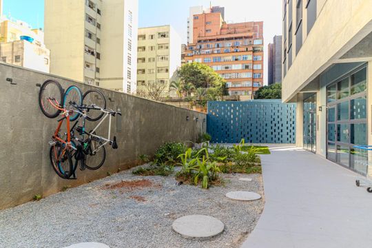 Bicicletário de apartamento para alugar com 1 quarto, 27m² em Vila Buarque, São Paulo