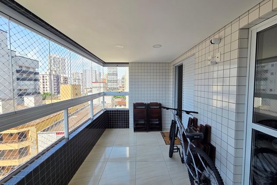 Varanda de apartamento para alugar com 2 quartos, 80m² em Guilhermina, Praia Grande