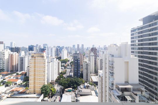 Varanda de apartamento para alugar com 1 quarto, 24m² em Vila Nova Conceição, São Paulo