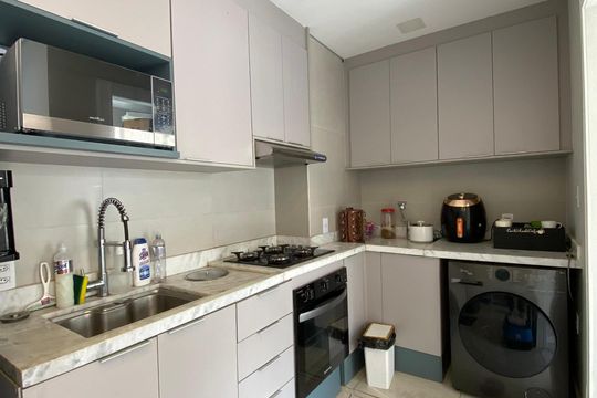 Cozinha de apartamento para alugar com 2 quartos, 48m² em Jardim Peri Peri, São Paulo