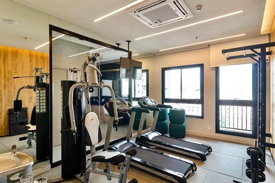 Área comum - Academia de kitnet/studio para alugar com 1 quarto, 22m² em Vila Mariana, São Paulo