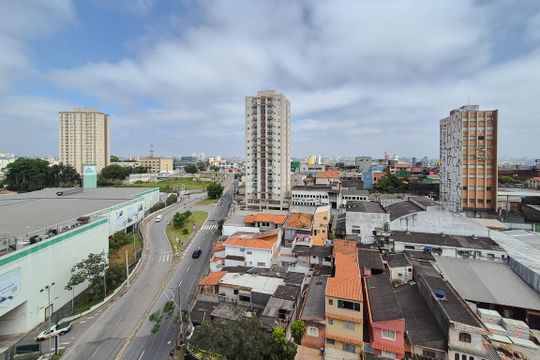Varanda da Sala - vista de apartamento à venda com 3 quartos, 60m² em Jardim Sao Francisco, São Bernardo do Campo