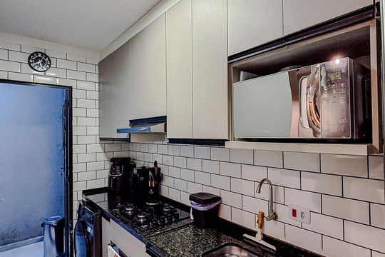 Cozinha de apartamento à venda com 1 quarto, 35m² em Vila Beatriz, São Paulo