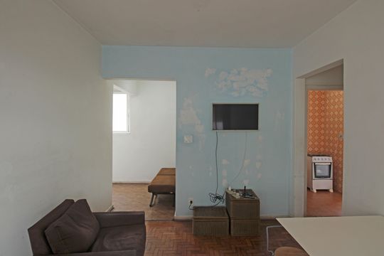Sala de apartamento para alugar com 1 quarto, 54m² em José Menino, Santos